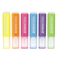 Cores vibrantes Clear Plastic 6 Color Highlighter Pen